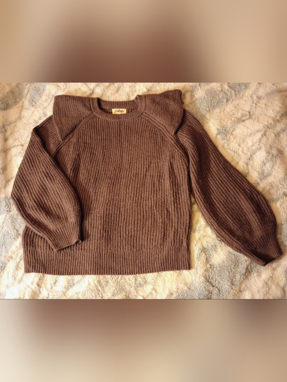 Retro Purple Oversized Cable Knit Sweater Women's